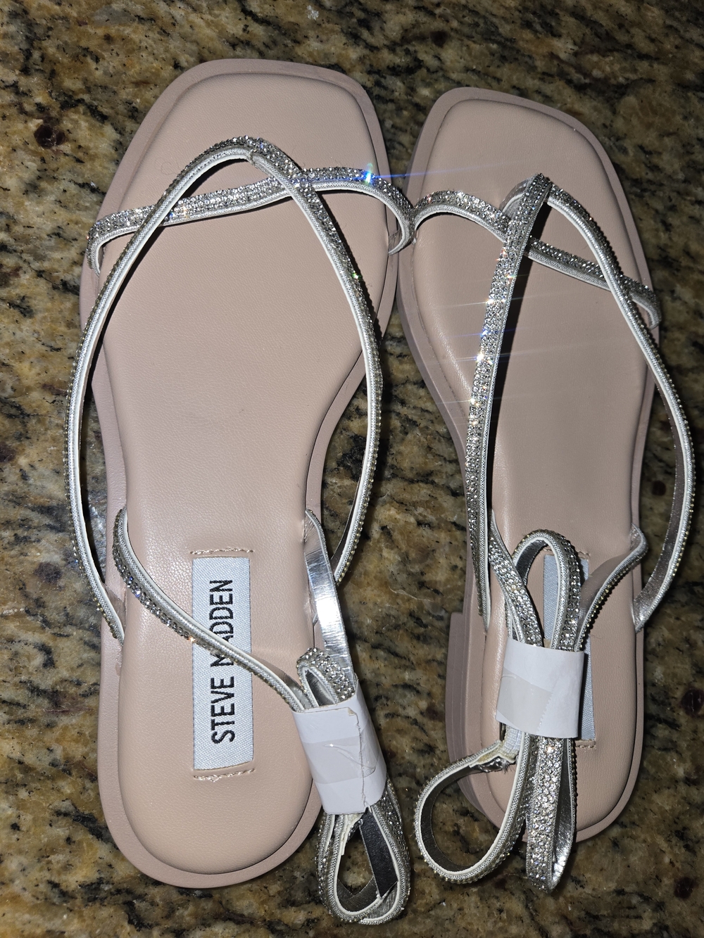 Steve Madden rhinestone strappy sandals / dress sandals